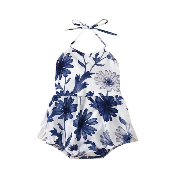 THJRPQJFD Boys Suits Size 16 Boys Toddler Coveralls and Girls Sleeveless Floral Print Jumpsuit Rompers Summer Clothes Size 5 Girls Clothes Baby Girl Clothes 12 18 Months 12 Months Boys Clothes