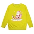 thumbnail image 1 of THJRPQJFD Christmas Sweatshirt Girls Cute Sweatshirts for Teens White Top 10/12 Girls Clothes Boys Clothes 18-24 Months Girls 2t Kids Clothes Girls, Yellow 12-18 Months, 1 of 4