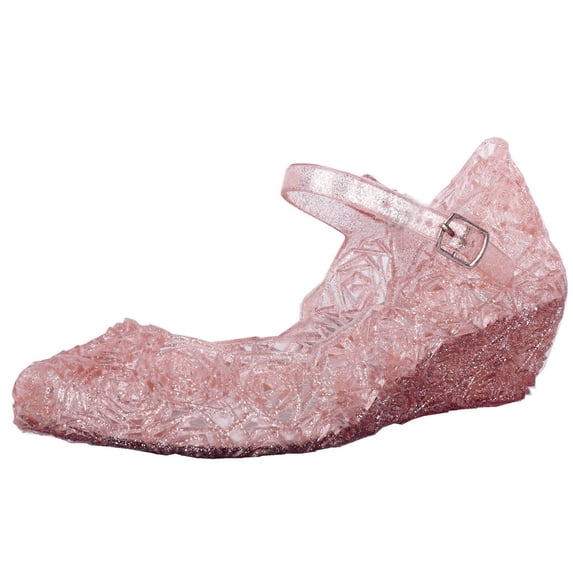 THJRPQJFD Jelly Shoes for Girl Cute Sandals Kids Party Dancing Cosplay Shoes Toddler Girl Dress Up Birthday Princess Flats Girls Shoes