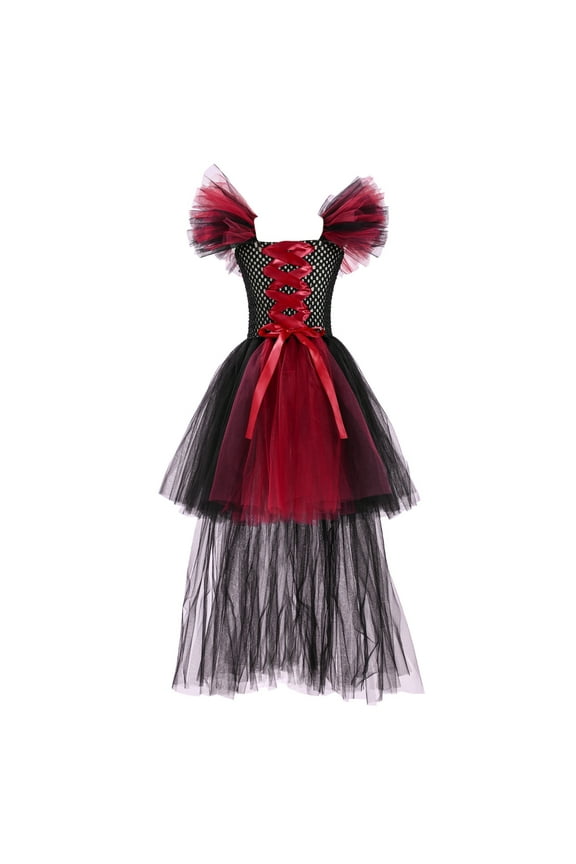 Skater Dress Renaissance Dress Gothic Corset Dress Halloween Costumes Dress Girls Girl Dress Up Christmas Gifts for Kids 8-12 Girls, 7-8 Years