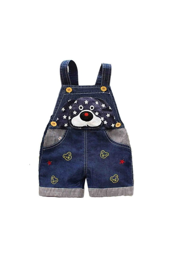 Suit for Boys 14-16 Toddler Warm Baby Onesies Baby Girls and Boy's Denim Suspender Jeans Overalls Jean Overall Summer with Cute 3d for Baby Girl and Boy Stylish Denim Baby Boy Gifts 0-3