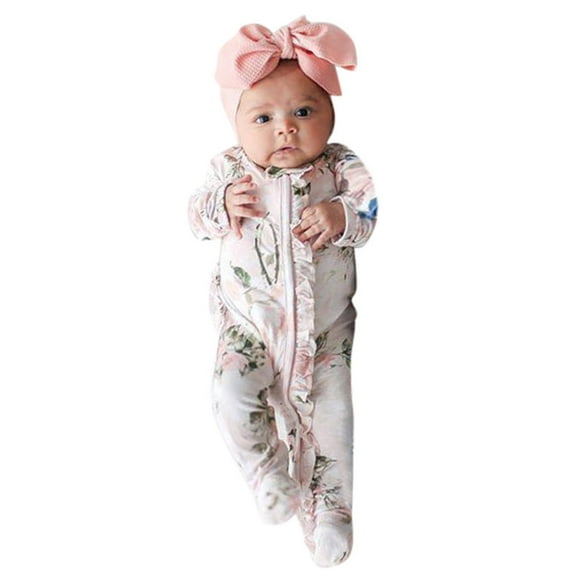 THJRPQJFD Toddler Boys Sweatsuit Baby Girl Onesies Baby Boy and Boy Footed Sleeper Romper Headband Clothes Outfits Set Clothes for Teen Girls Gifts For 3 Year Old 4t Clothes For Girls Clothes