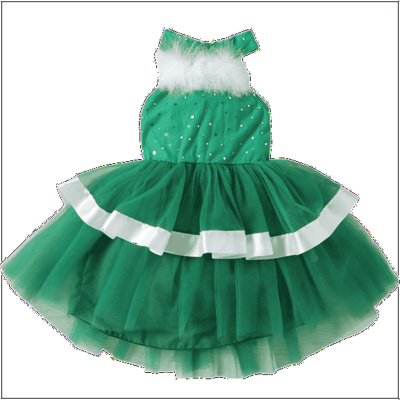 THJRPQJFD Toddler Green Dress Red and Green Christmas Dress Girls Mommy and Me Christmas Christmas 18-24 Months Girl 1st Birthday Girl Outfit Newborn, Green 9-12 Months