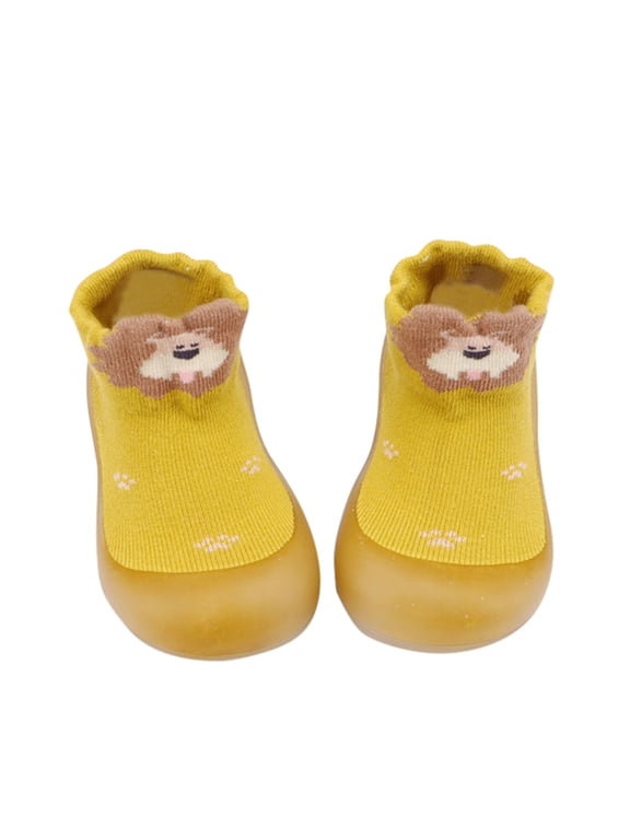 Toddler Shoes Size 8 Big Kids Shoes Girls Tap Shoes Cute Shoes for Girls Baby Shoes 5 Girls Shoes 10 Tiny Toes Sock Shoes Baby, Yellow 0-6 Months