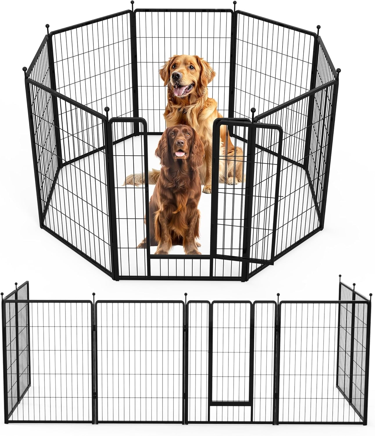 THJTDH 40 Inch 8 Panles, Ideal Dog Fence for Small/Medium/Large Dogs ...