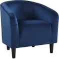 thumbnail image 1 of THJTDH Barrel Chair,Boucle Fabric Club Chair,  Elegant Armchair with Cozy Soft Padded, Suitable for Living Room Bedroom Reception Room Office, Navy Blue, 1 of 9