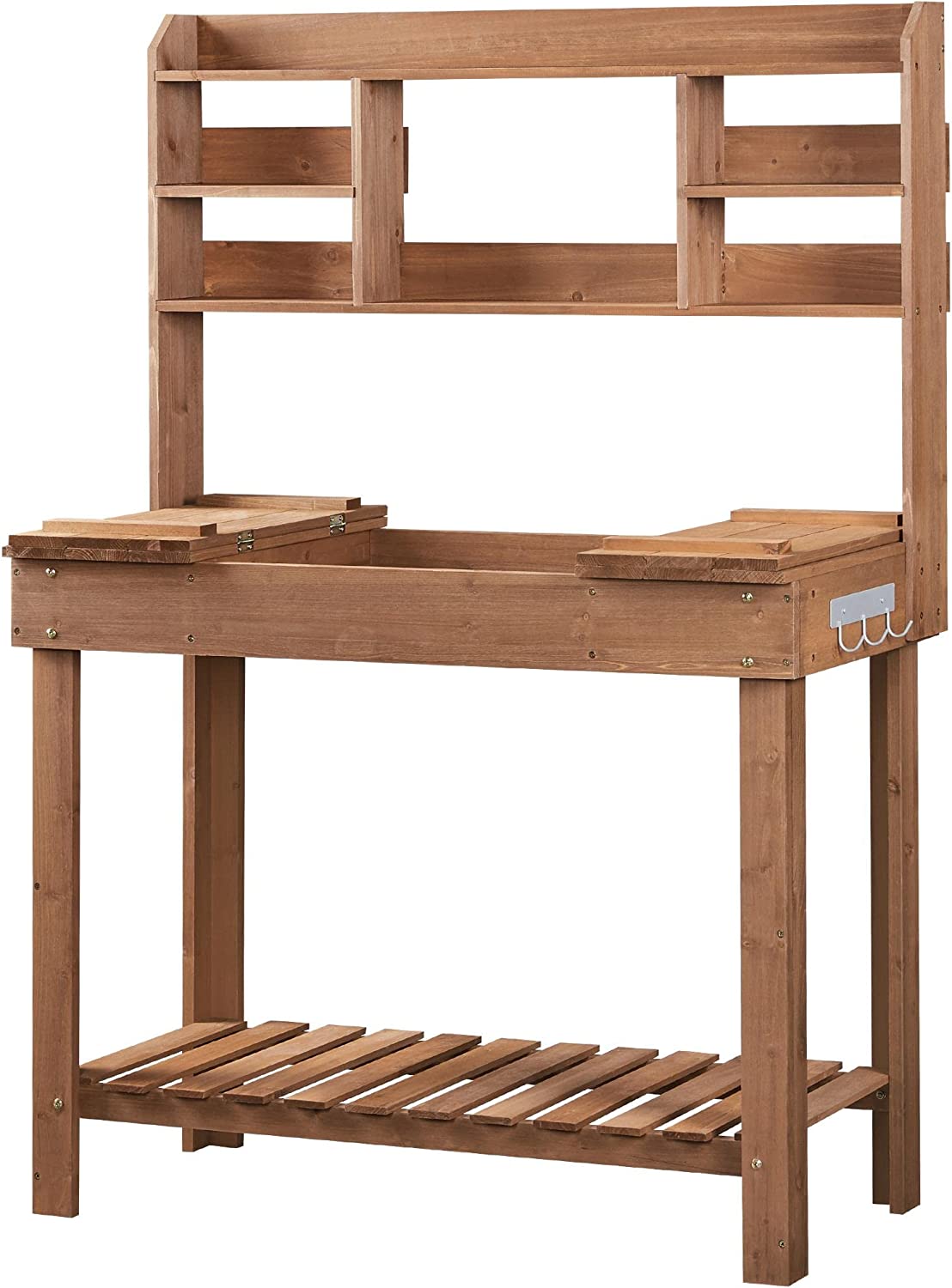 THJTDH Potting Bench Germination Table - Wood Garden Work Bench ...