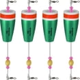 thumbnail image 1 of THKFISH 3/4/5Inch-4Pcs Fishing Float, Popping Cork Trout, Float Rig Weighted, for Fishing Saltwater,Green, 1 of 9
