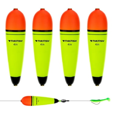THKFISH 4In 4Pcs Slip Bobbers Floats,EVA Slider Bobbers for Sea Fishing,Fishing Floats Bobbers Set for Freshwater Saltwater