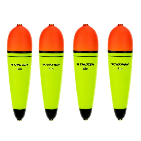 THKFISH 6In 4Pcs Slip Bobbers Floats,EVA Slider Bobbers for Sea Fishing,Fishing Floats Bobbers Set for Freshwater Saltwater