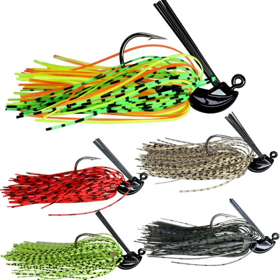 THKFISH Bass Jig Fishing Lures Fishing Jigs Swim Jigs Fishing Jigs Bass Fishing Jigs Kit Ned Bass Jig Color B 1/4oz 5pcs