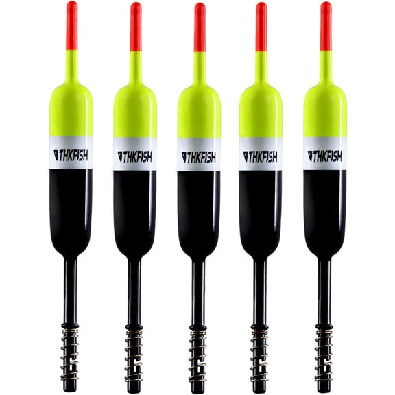 THKFISH Fishing Bobbers Fishing Floats and Bobbers Slip Bobbers for Fishing Balsa Floats Crappie Fishing Bobbers Fixed Bobber (1.5"X0.59"X5.4") (2.5"X0.59"X5.4")