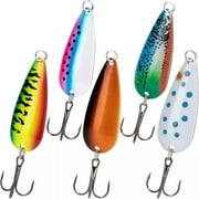 THKFISH Fishing Lures Fishing Spoons Fishing Bait Trout Lures Bass Lures Fishing Spoons Lures 1/8oz-5pcs