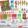 thumbnail image 1 of THKFISH Fishing Lures Kit, Bass Fishing Gear Kit for Freshwater Tackle Box with Tackle Included Topwater Baits, Swimbaits, Frog, Fsihing Bait Accessories Gift for Men, 1 of 9