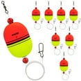 thumbnail image 1 of THKFISH Fishing Slip Bobbers,EVA Foam Popping Floats Weighted,Oval Integral,Slip Bobbers Floats for Freshwater and Saltwater Inshore,8PCS, 1 of 8