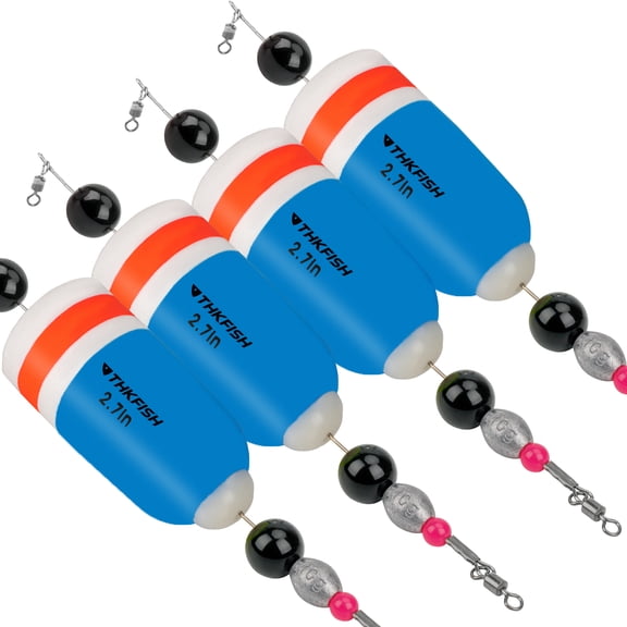 THKFISH Floats Fishing Float Fishing Floats Set Steel Leader Pike Trout Float Weighted Banging Float 4 Pieces