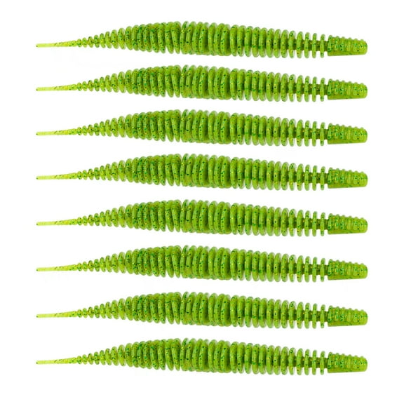 THKFISH Soft Plastic Fishing Lures Plastic Worms for Fishing Lures for Bass Bellow Stick Baits Small Fishing Lures 3.54" (1/8oz) Color 4-8PCS