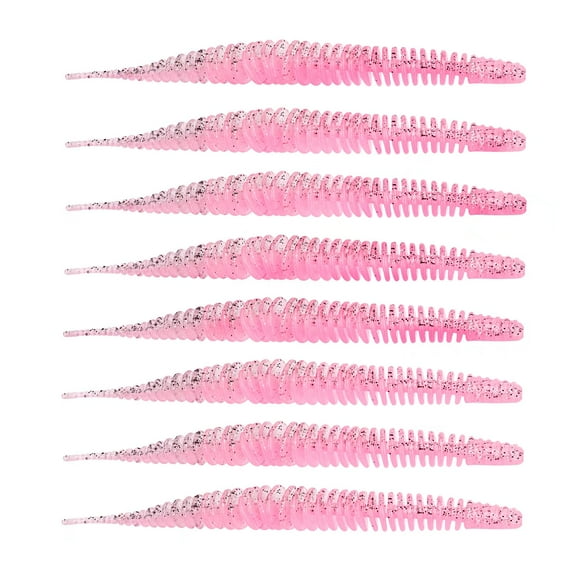 THKFISH Soft Plastic Fishing Lures Plastic Worms for Fishing Lures for Bass Bellow Stick Baits Small Fishing Lures 3.54" (1/8oz) Color 6-8PCS