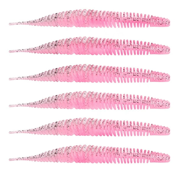 THKFISH Soft Plastic Fishing Lures Plastic Worms for Fishing Lures for Bass Bellow Stick Baits Small Fishing Lures 4.33" (1/4oz) Color 6-6PCS