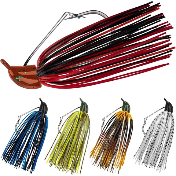 THKFISH Swim Jigs for Bass Fishing, Weedless Fishing Jig Lures with Ultra Smooth Teflon Hook, Titanium Weed Guard Swim baits for Crappie Bass Trout