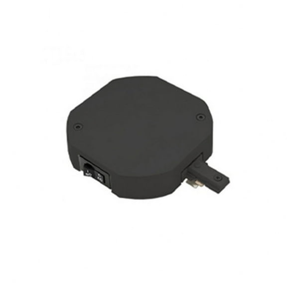 THL-HLE-1/2A-BK-WAC Limited-Accessory - 6.57 Inch 0.5A H Track Live End Connector Current Limiter with Switch-Black Finish