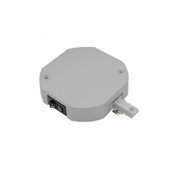 THL-HLE-1/2A-BN-WAC Limited-Accessory - 6.57 Inch 0.5A H Track Live End Connector Current Limiter with Switch-Brushed Nickel Finish