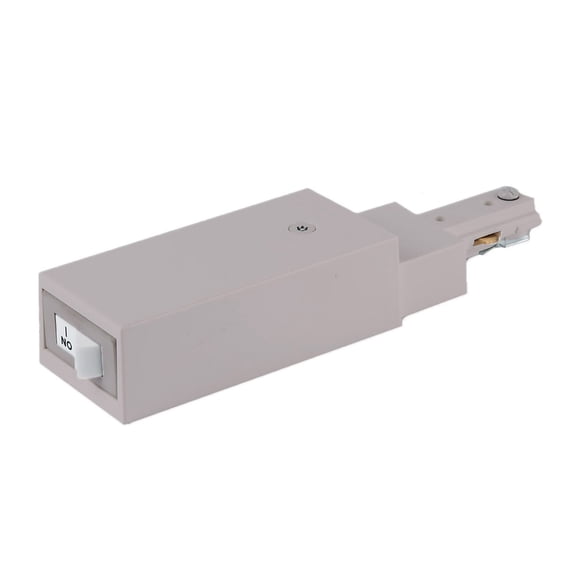 THL-HLES-1A-BN-WAC Limited-Accessory - 2.5 Inch 1A H Track Slim Live End Connector Current Limiter with Switch-Brushed Nickel Finish