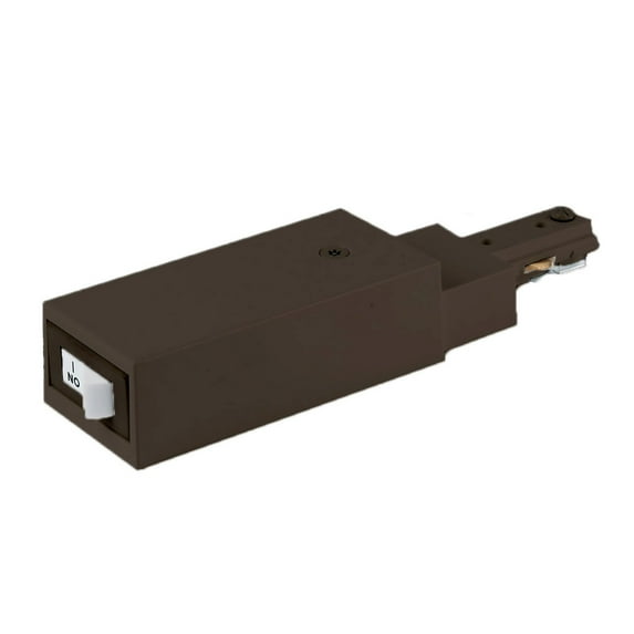 THL-HLES-1A-DB-WAC Limited-Accessory - 2.5 Inch 1A H Track Slim Live End Connector Current Limiter with Switch-Dark Bronze Finish