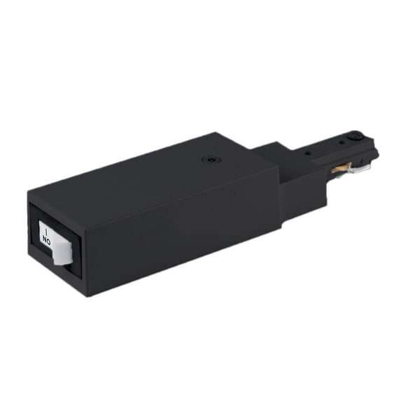THL-HLES-2A-BK-WAC Limited-Accessory - 2.5 Inch 2.5A H Track Slim Live End Connector Current Limiter with Switch-Black Finish