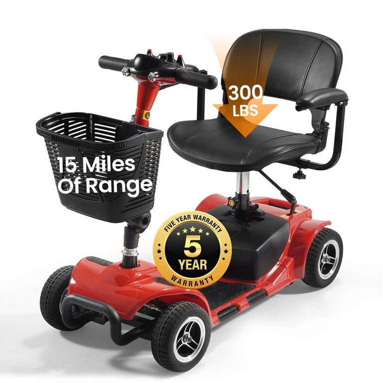 THLAND 4 Wheel Mobility Scooter - Portable Folding Electric Mobility Scooter Ideal for Seniors, Adults, Handicapped, and Elderly Travelers. Comes with THLAND 4 Wheel Mobility Scooter - Portable Folding Electric Mobility Scooter Ideal for Seniors, Adults, Handicapped, and Elderly Travelers. Comes with