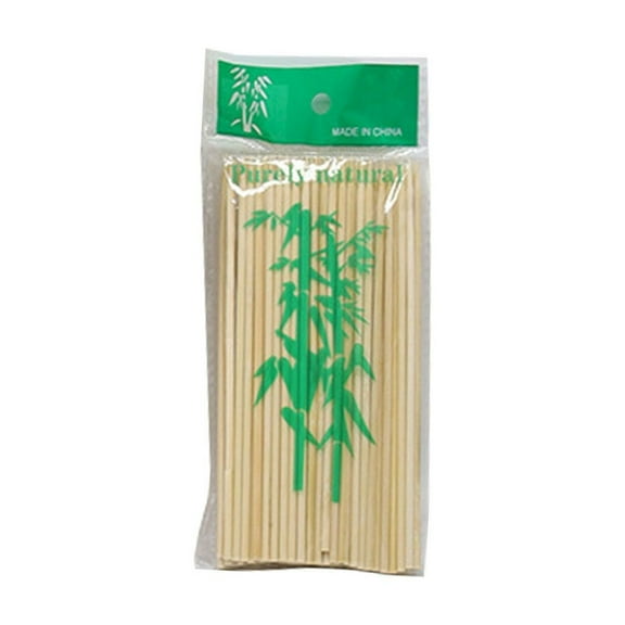 THLKIF 100 PCS Bamboo Skewers, Wooden Skewer for Appetizers, Fruit, Kebabs, Grilling Barbecue, Mini Burger, Sausage, Cocktail Picks for Drinks, Long Toothpicks, Food Sticks Natural, Kitchen Gadget
