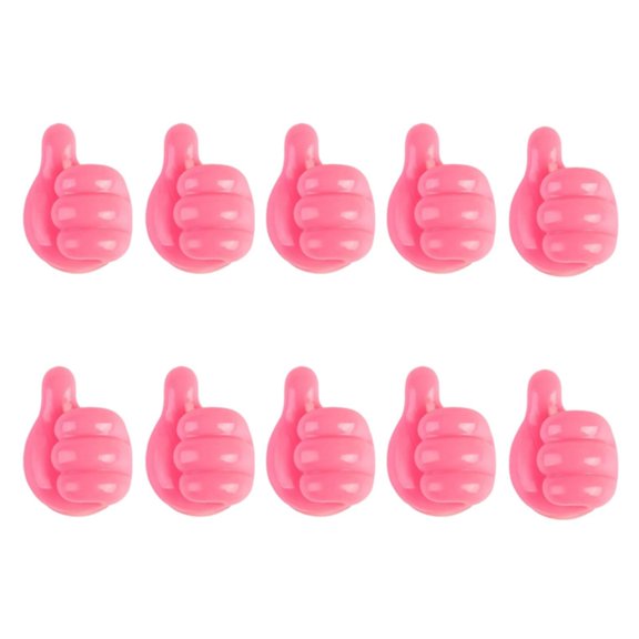 THLKIF 10PCS Cable Clips,Fun Cord Holders,Silicone Thumb Wall Hooks,Cord Organizer for Desk Wall Car Nightstand,Cord Clips,Wire Holders, Phone USB Charger Cable Management,Key Hanger
