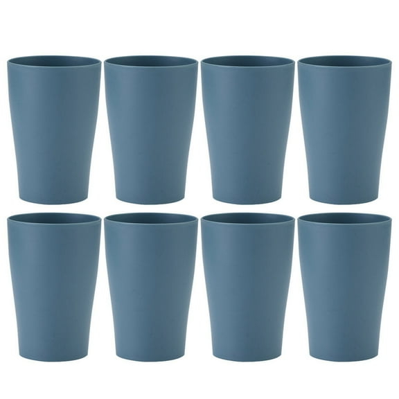 THLKIF 12 oz Wheat Straw Cups Set of 8, Reusable and Unbreakable Drinking Cups, Dishwasher Safe Kids Cups for Water, Juice, Small Sized for Kitchen