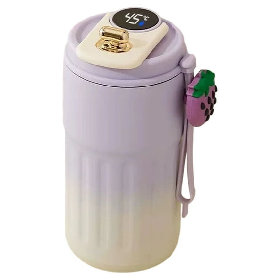 THLKIF 15 oz Stainless Steel Coffee Mug,Vacuum Insulated Tumbler with temperature display,Coffee Vacuum Cup Outdoor,Camping Mug with Leak-Proof Lid,Portable Cups for Keep Hot/Ice