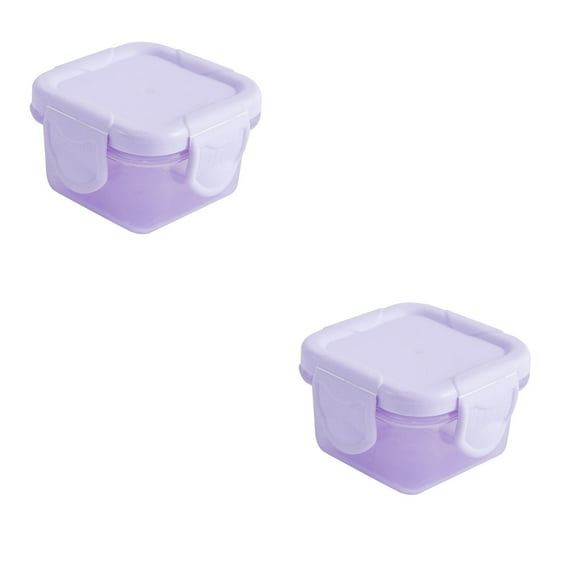 THLKIF 2-Pack Mini Food Storage Containers, 5oz Leakproof Condiment Cups with Airtight Lids, Dishwasher, Freezer, and Microwave Safe Sauce Containers