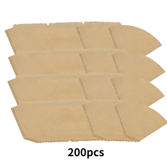THLKIF 200 Pieces #04 Coffee Filter Paper, Fan Shaped Filters for 12 Cup Pour Over and Hand Drip Coffee Makers, No Pulp Material, for Paper Filter Pots and Brewing