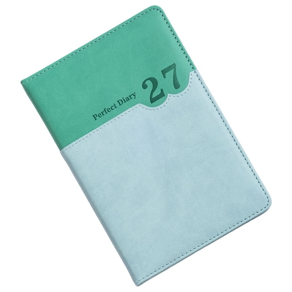 THLKIF 2026 Year Daily Planner Notebook with Text/Logo/Photo Academic Calendar Planner Journal Planning Notebook for Men Women Office Graduation Gifts, Pink Green