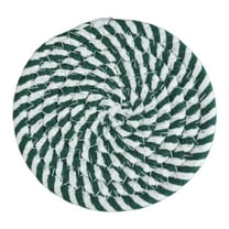 THLKIF 4.33 Inch Drink Coasters, Fabric Cotton Absorbent Coasters for Drinks, Handmade Woven Cup Mat for Desk, Boho Style for Coffee Table and Kitchen Decor