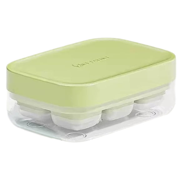 THLKIF 6‑Compartment Large Capacity Ice Making Tray, Multi‑Grid Summer Ice Storage Box Container, Reusable Freezer Ice Mold Organizer for Home Kitchen, Bar, Beverage and Daily Cooling Use ﻿