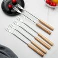 thumbnail image 1 of THLKIF 6-Piece Fondue Forks, Stainless Steel Long Forks with Heat Resistant Handles, for Cheese, Roast Meat, Chocolate Dessert, and Marshmallows, Fondue Set, 1 of 3