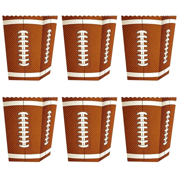 THLKIF 6‑Piece Sports‑Themed Paper Snack Plate Set, 4 Designs Including Football, Basketball & Baseball, 5.12 Inch Disposable Tableware for Boys Sports Birthday Party
