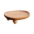 thumbnail image 1 of THLKIF Acacia Wood Riser for Decor, 6" Small Wood Pedestal Display Stands for Kitchen Counter, Rustic Wooden Tray for Bathroom Counter, Tabletop Centerpieces, Entry Table, Farmhouse Decor, 1 of 8