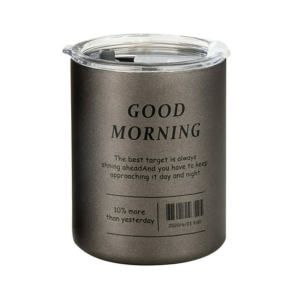 THLKIF American Stainless Steel Coffee Cup Portable High Value Takeaway Accompanying Cup Insulation Water Cup with Straw Latte Cup Water Cups