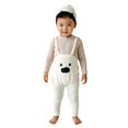THLKIF Baby Overalls Set Ribbed Pumpkin Face Embroidery Suspender Pants ...