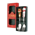 thumbnail image 1 of THLKIF Christmas Forks and Spoons Set, 2/4-Piece Stainless Steel Cutlery with Dessert Spoons and Fruit Forks for Xmas Dinner, Includes Gift Box, for Holiday Meals, 1 of 9