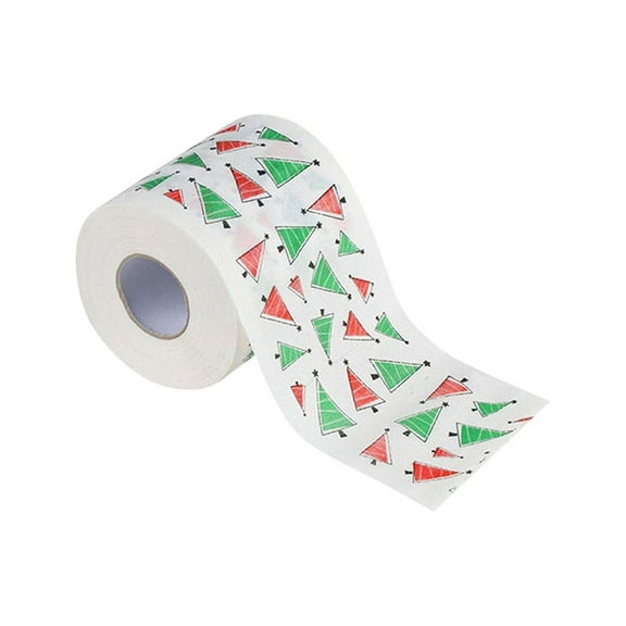 THLKIF Christmas Toilet Paper, Colored Merry Christmas Pattern Toilet Paper Gifts, Holiday Gifts, Funny Tissue Napkins, Xmas Bath Decor Tissue Roll Supplies, Bathroom Decor Party Gift