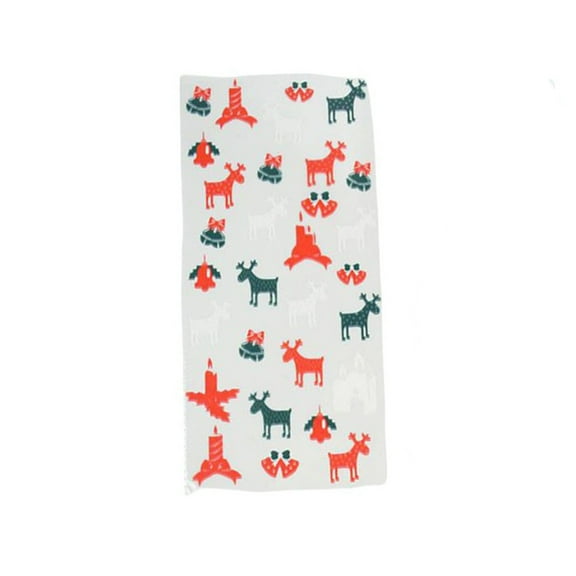 THLKIF Christmas Treat Bags, 50 Pack Cellophane Candy Bags for Holiday Gift Wrapping, Xmas Themed Treat and Snack Bags for Party Favors, Sweets, and Gift Giving Supplies