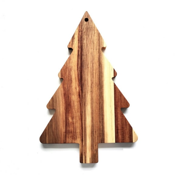 THLKIF Christmas Tree Cutting Board, Wooden Charcuterie Board for Fruit, Cheese, Sushi, Appetizer Tray for Holiday Parties, Xmas Serving Tray for Dessert and Candy Display