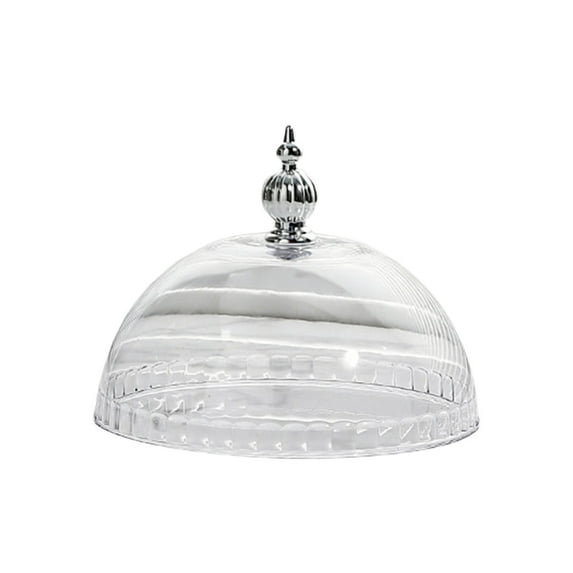 THLKIF Clear Cake Dome Cover, Plastic Cloche Bell Lid for Display Plates and Stands, for Cakes, Desserts, Pastries at Home, Kitchen, Party, or Wedding