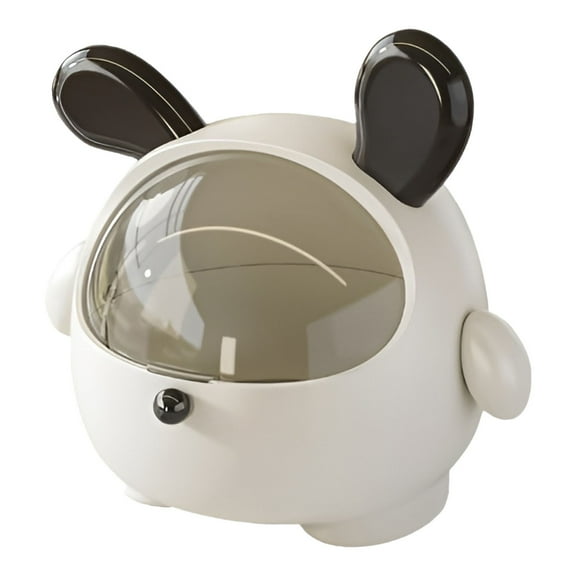 ​THLKIF Cute Animal-Design Desktop Trash Can with Lid | Mini Plastic Tabletop Dustbin for Home, Office, Dorm | Portable Waste Bin for Snacks, Cosmetics & Small Trash